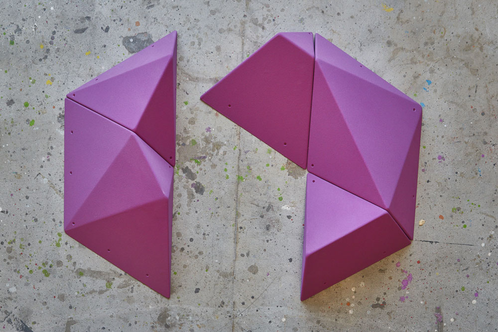 Rhomboids | Rhomboids Joint // 6 Rhomboids mit jeweils zwei vertikalen, abgewinkelten Berührungsflächen | blocform | objects to climb